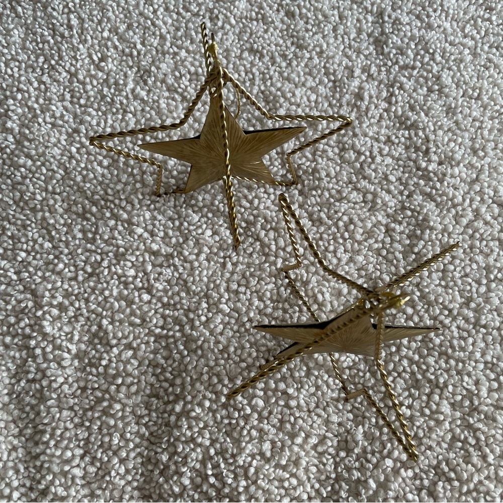 Gold star holiday ornaments - Picture 3 of 7